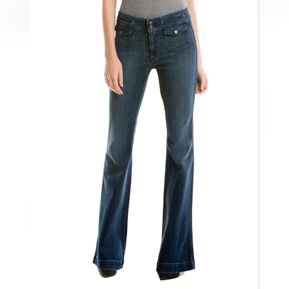 7 For All Mankind Jeans, Size 31, Boho Flare Dark Wash Jeans